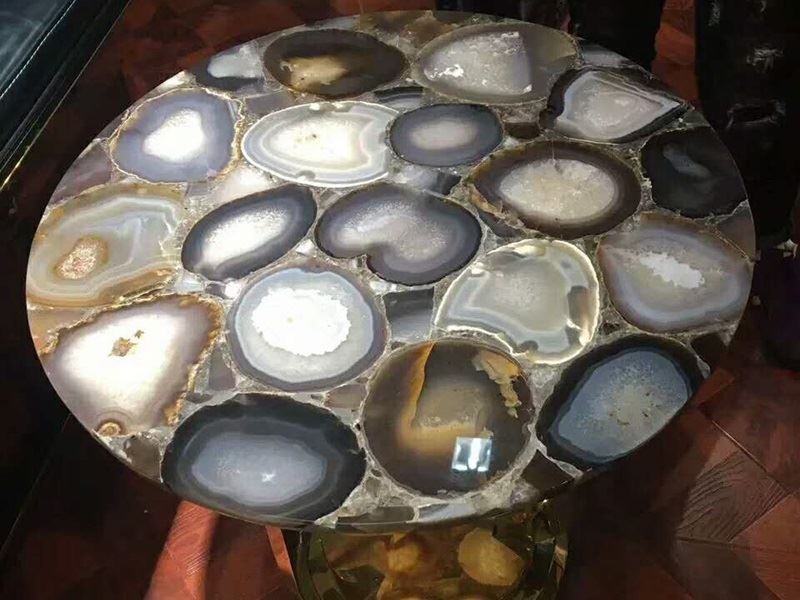Grey Agate Stone Table Top Grey Agate Stone Table Top
