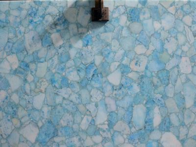 블루 사파이어 크리스탈 세미 프레셔 스 스톤 슬래브