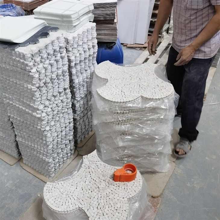 Beige Color Bush Hammered Finish Cobble Paving Stone Beige Color Bush Hammered Finish Cobble Paving Stone