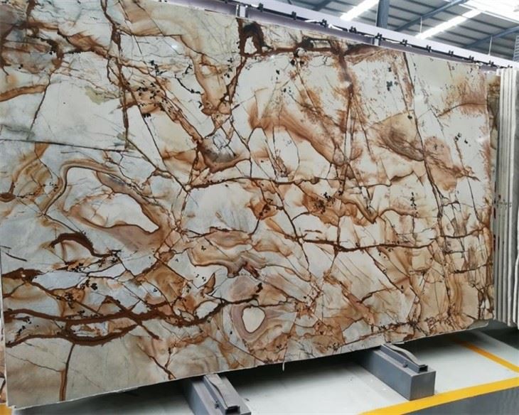 Gold Roma Quartzite polished slab